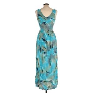 Khush Blue and Green Maxi Dress